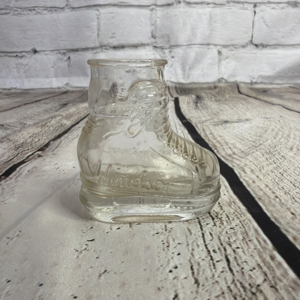 Windsor Clear Glass Boot Shaped Decorative Collectible Figurine Display Glass